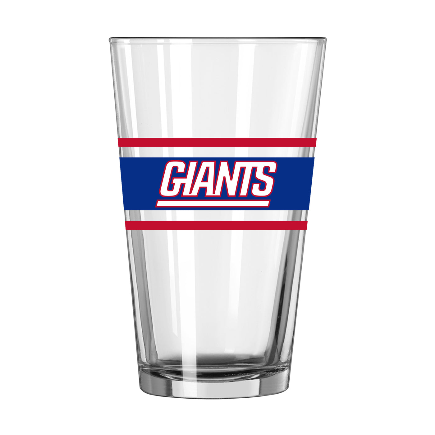 New York Giants 16oz Stripe Pint Glass - Logo Brands