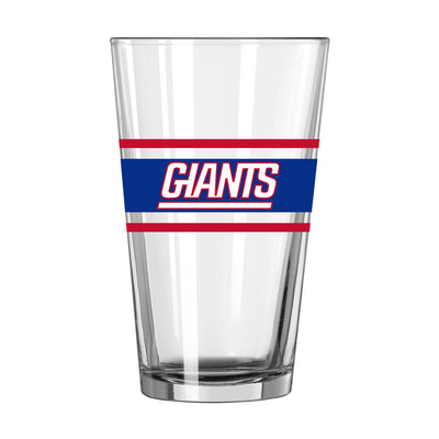 New York Giants 16oz Stripe Pint Glass - Logo Brands
