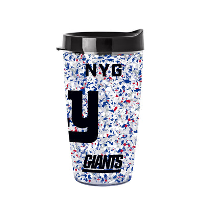 New York Giants 16oz Terrazzo Dbl Wall Clear Tumbler