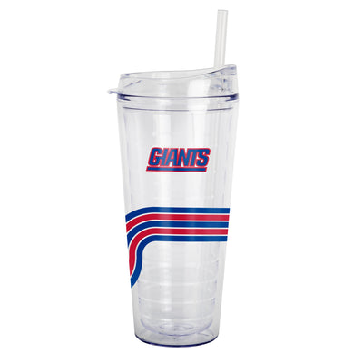 New York Giants 22oz Waves Dbl Wall Clear Tumbler