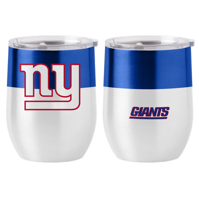 New York Giants Colorblock 16oz Stainless Curved Beverage - Logo Brands