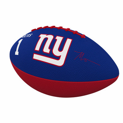 New York Giants Malik Nabers Players Junior Size Rubber Football