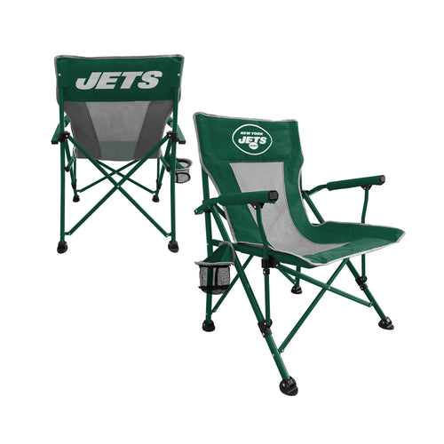 New York Jets hard armchair by Logo Brands featuring team logo and durable seating for sports fans.