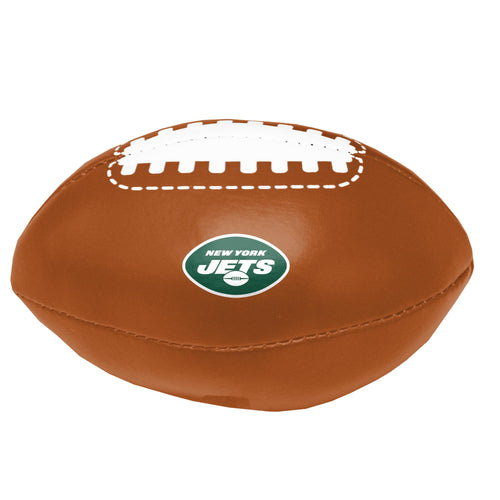New York Jets Micro Soft Football by Logo Brands, soft recreation football with Jets logo and team colors.