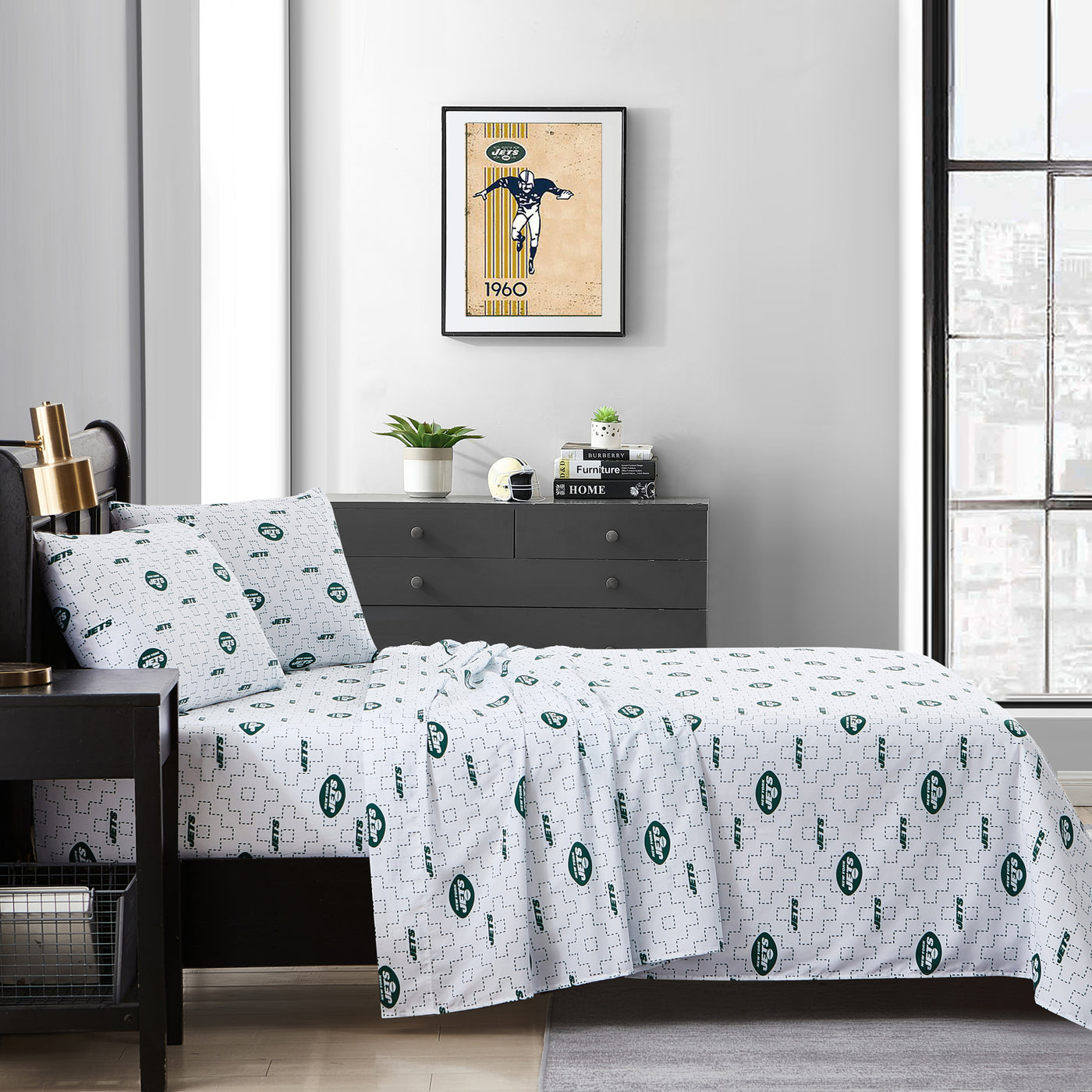 New York Jets Scatter Sheet Set Full
