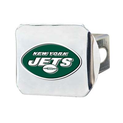 NFL - New York Jets Color on Chrome Hitch Cover