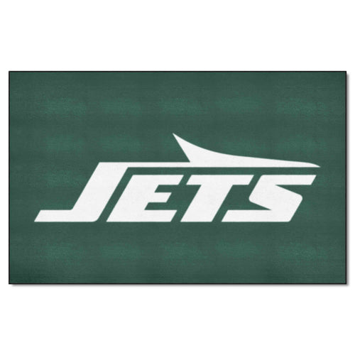 NFL New York Jets Ulti-Mat featuring team logo and vibrant green background, perfect for sports fans and game day decor.
