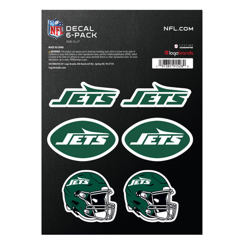 New York Jets NFL decal featuring team logo, designed for fans to display on surfaces or vehicles.