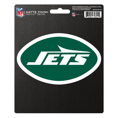 New York Jets matte decal featuring NFL team logo, ideal for decorating surfaces with team spirit.