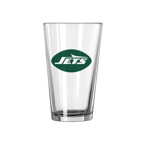 New York Jets 16oz Gameday pint glass featuring Jets logo and team colors, perfect for football fans and game day celebrations.