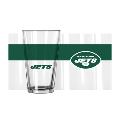 New York Jets 16oz Colorblock Pint Glass - Logo Brands