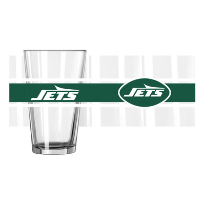NY Jets 16oz Stripe Pint Glass