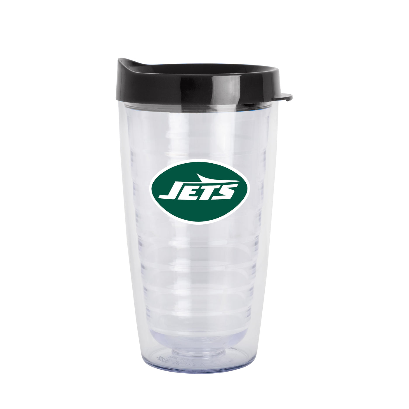 New York Jets 16oz Flipside Dbl Wall Clear Tumbler