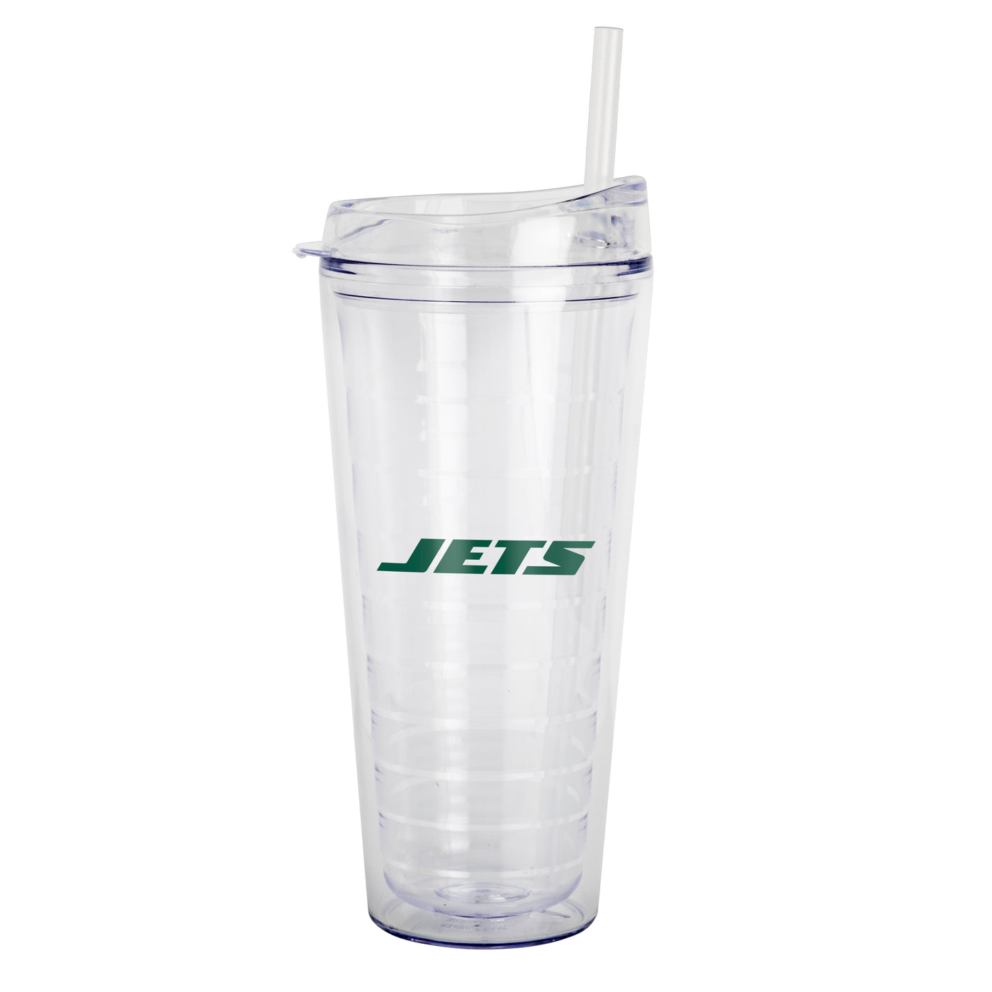 New York Jets 22oz Flipside Dbl Wall Clear Tumbler