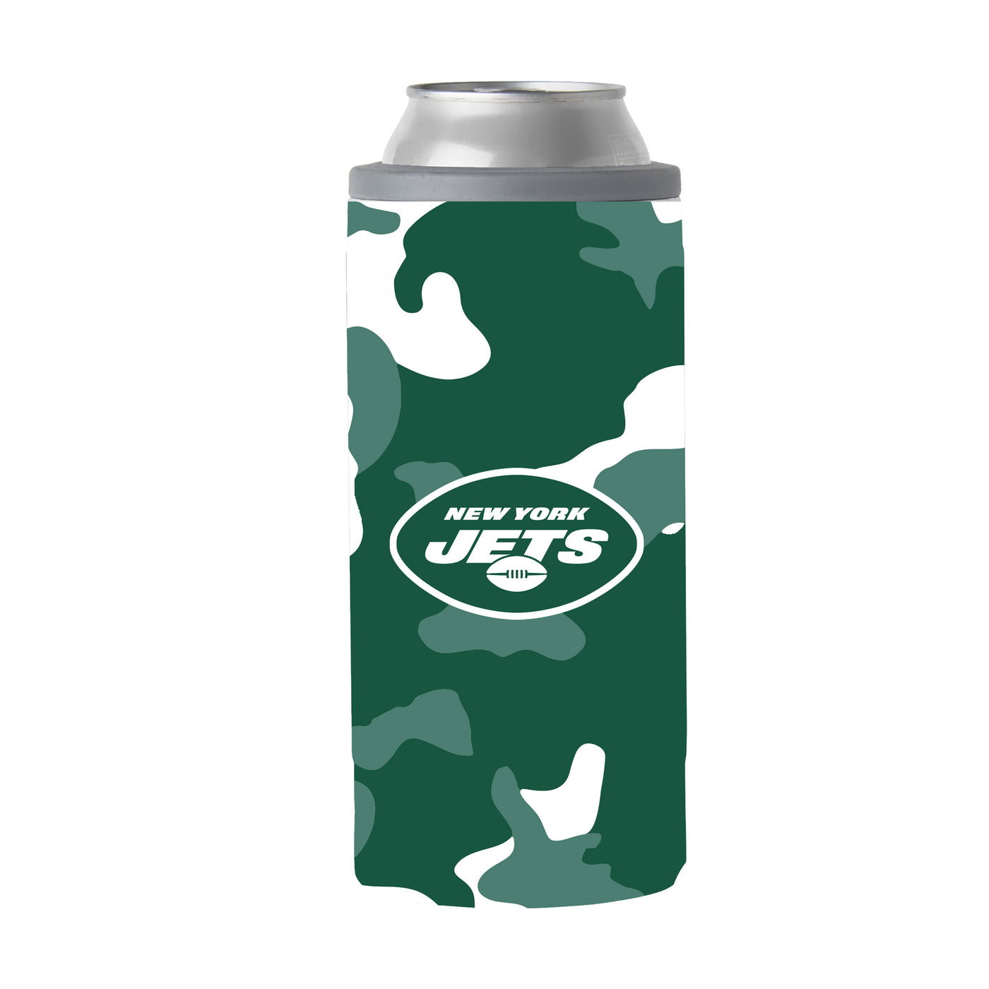 New York Jets Camo Swagger 12oz Slim Can Coolie