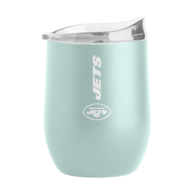 NY Jets 16oz Vertical Powder Coat Curved Beverage