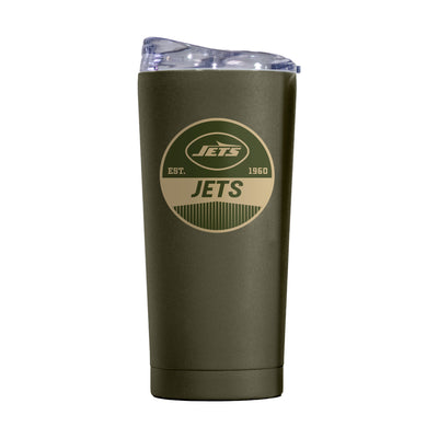 NY Jets 20oz Badge Powder Coat Tumbler