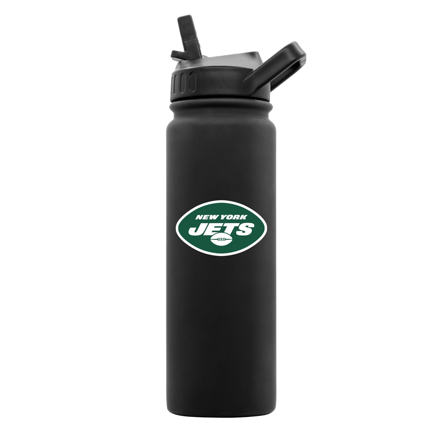New York Jets 24oz Black Soft Touch Bottle - Logo Brands