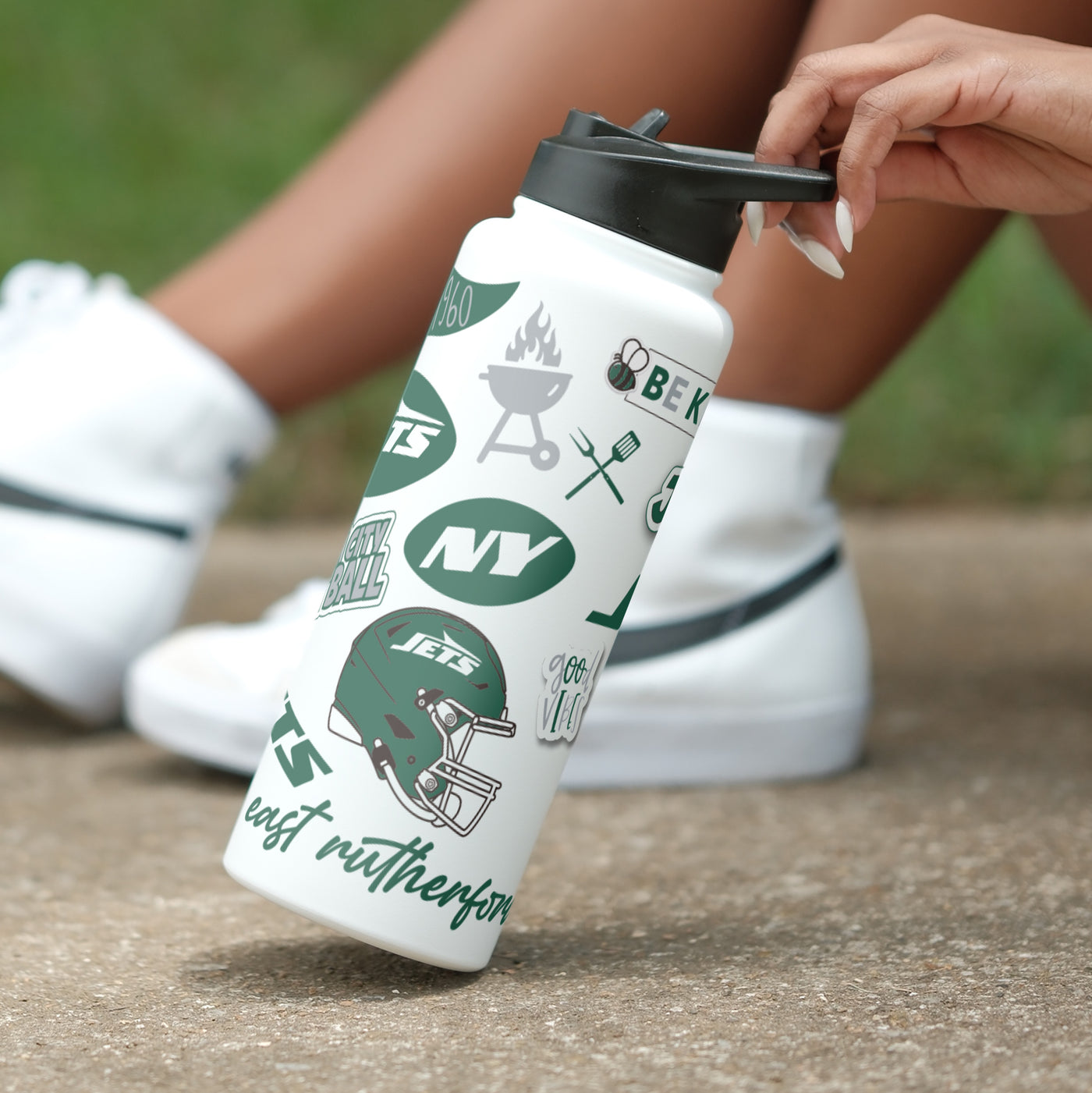 NY Jets 34oz Native Quencher Bottle