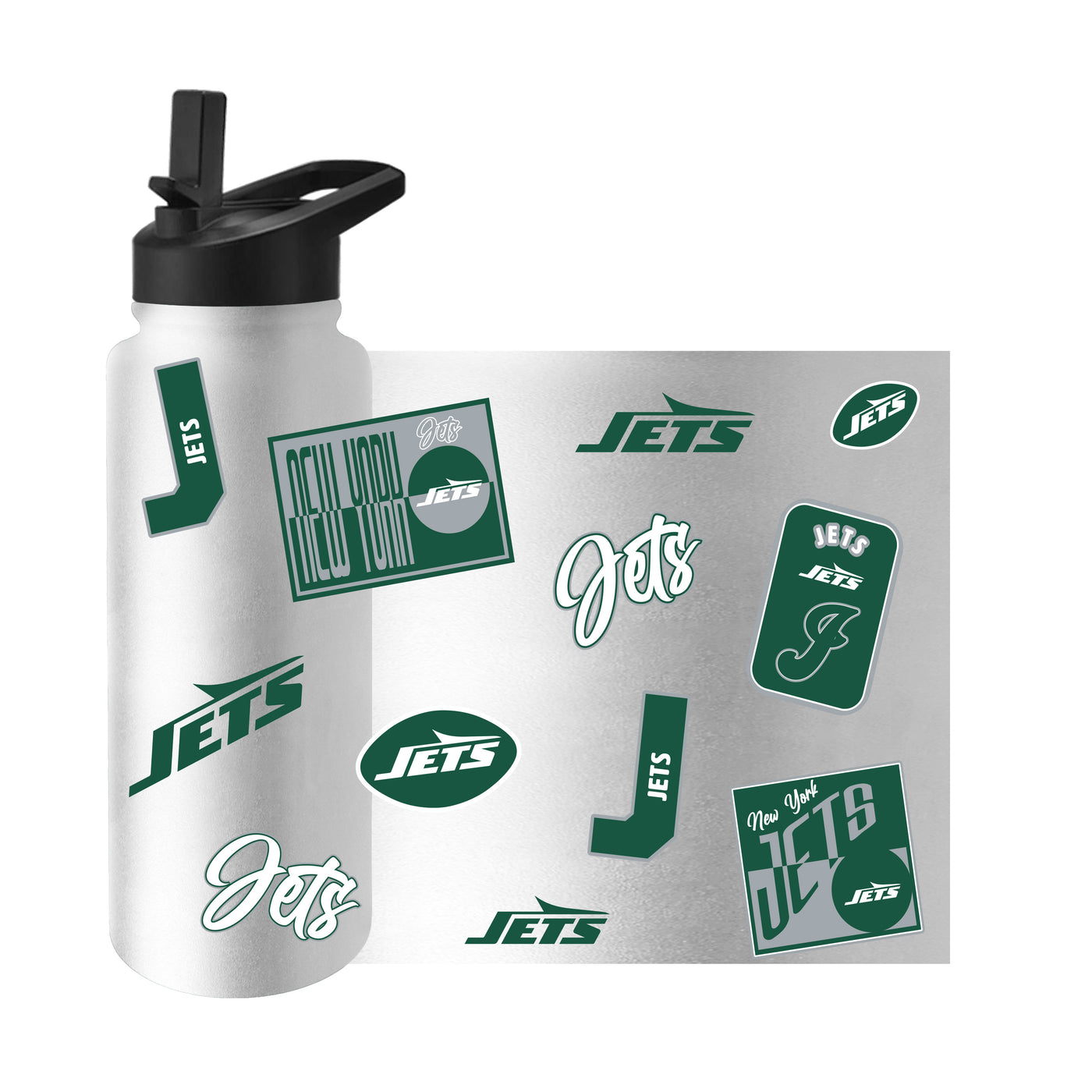New York Jets White 34oz Dream Weave Quencher Bottle