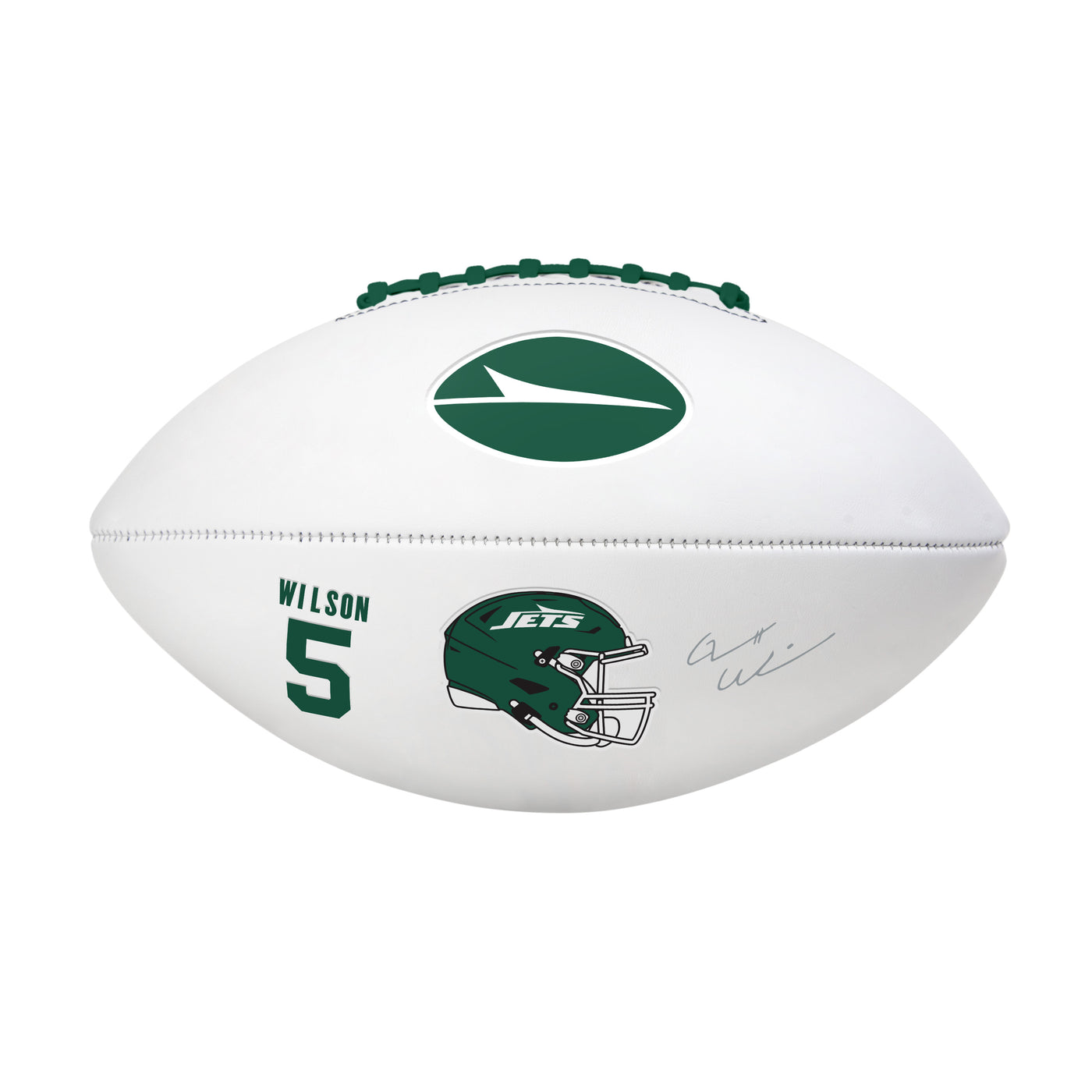 NY Jets Garrett Wilson Players Full Size Autograph Football