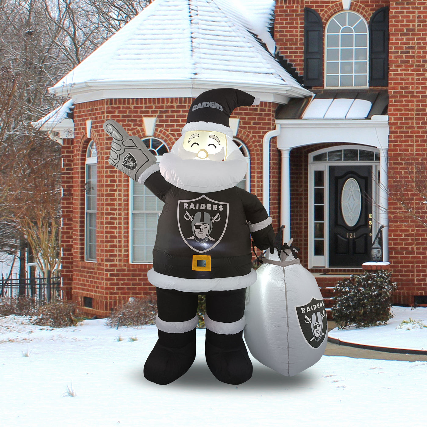 Las Vegas Raiders Santa Claus Yard Inflatable - Logo Brands