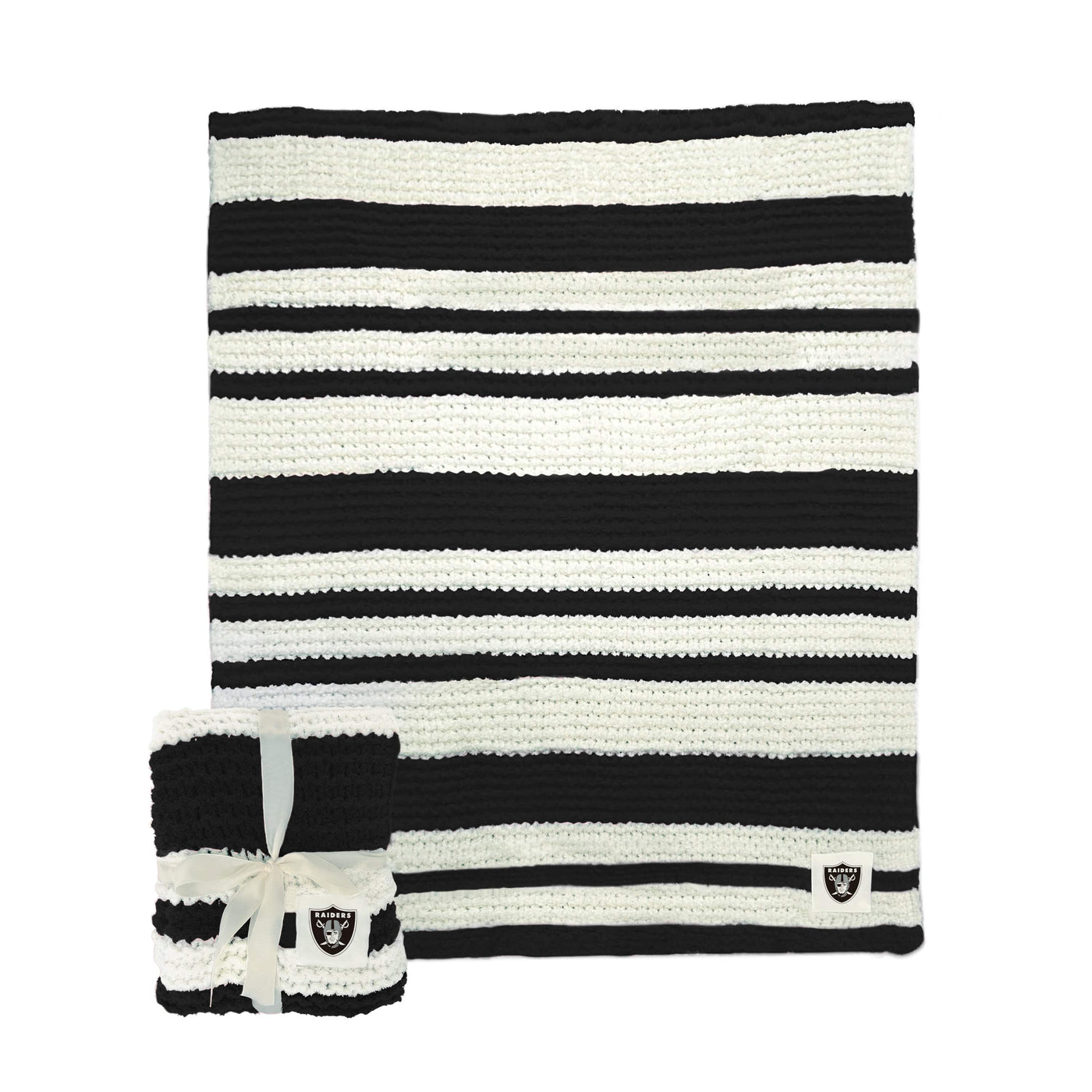 Las Vegas Raiders Cable Knit Throw 50x60