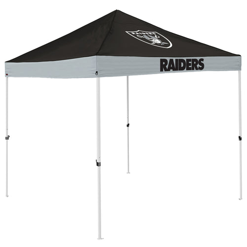 Las Vegas Raiders economy canopy shelter with team logo and sturdy frame, ideal for outdoor sports and events.