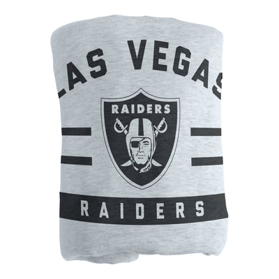 Las Vegas Raiders Gray Sublimated Sweatshirt Blanket