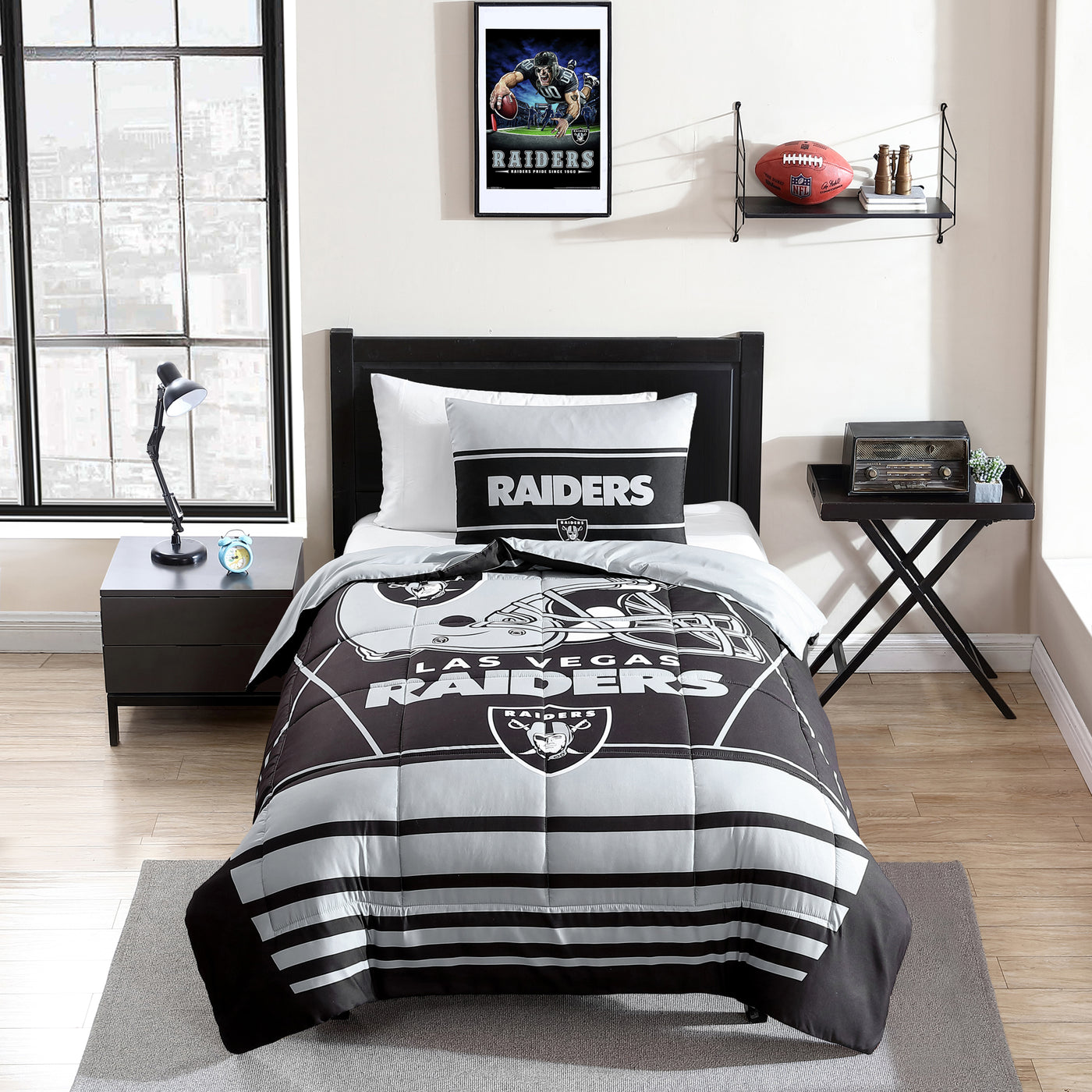 Las Vegas Raiders Crosser Comforter Set Twin