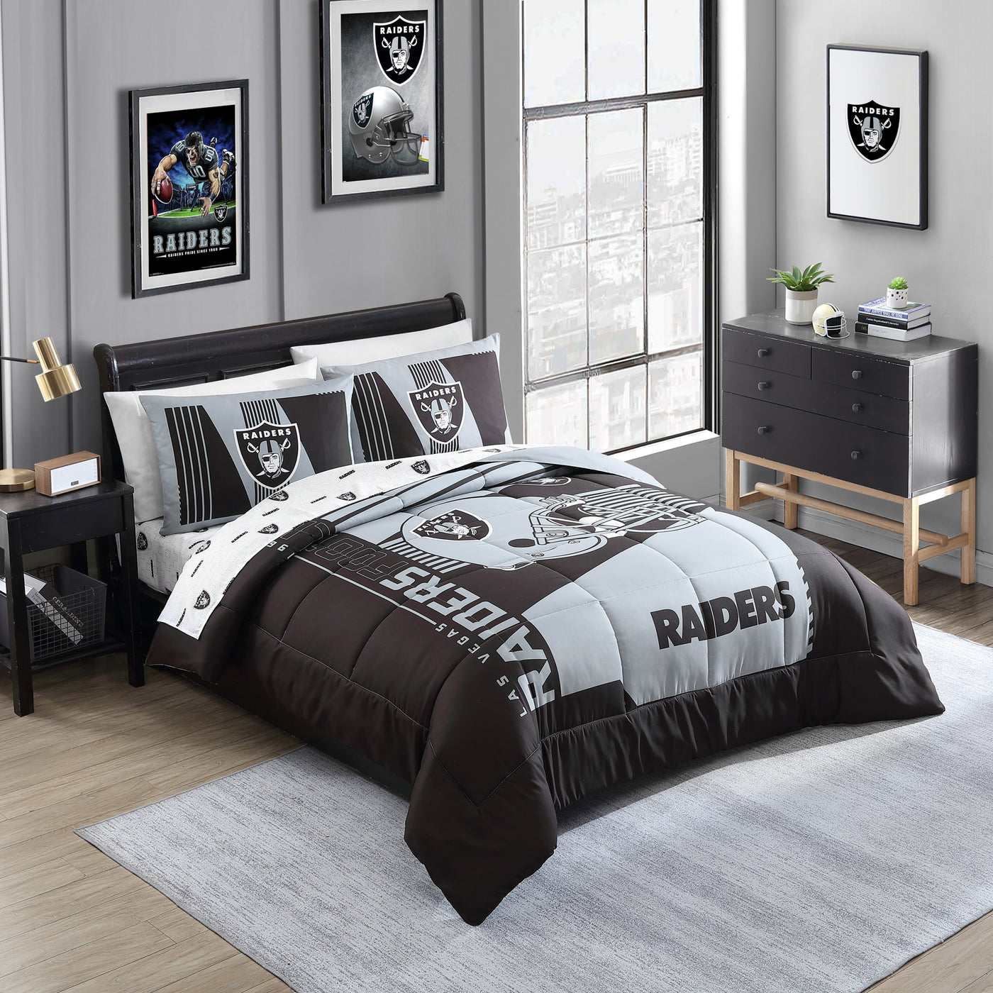Las Vegas Raiders Status Bed In A Bag Full