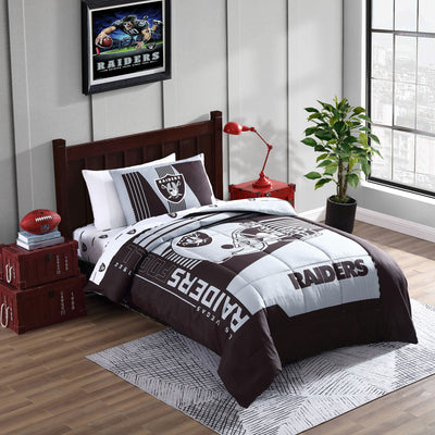 Las Vegas Raiders Status Bed In A Bag Twin