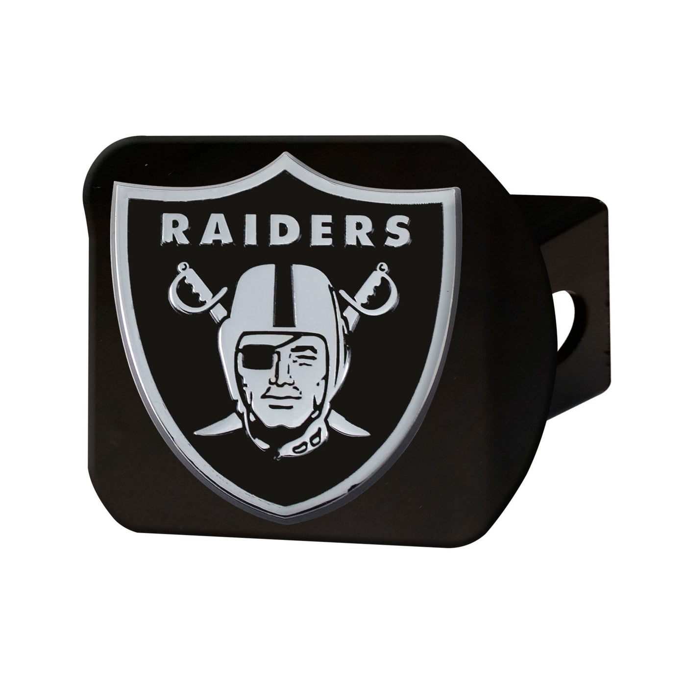 NFL - Las Vegas Raiders Chrome on Black Hitch Cover