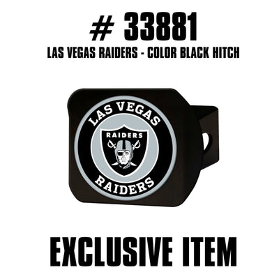 TRINITY NFL - Las Vegas Raiders Color on Black Hitch Cover
