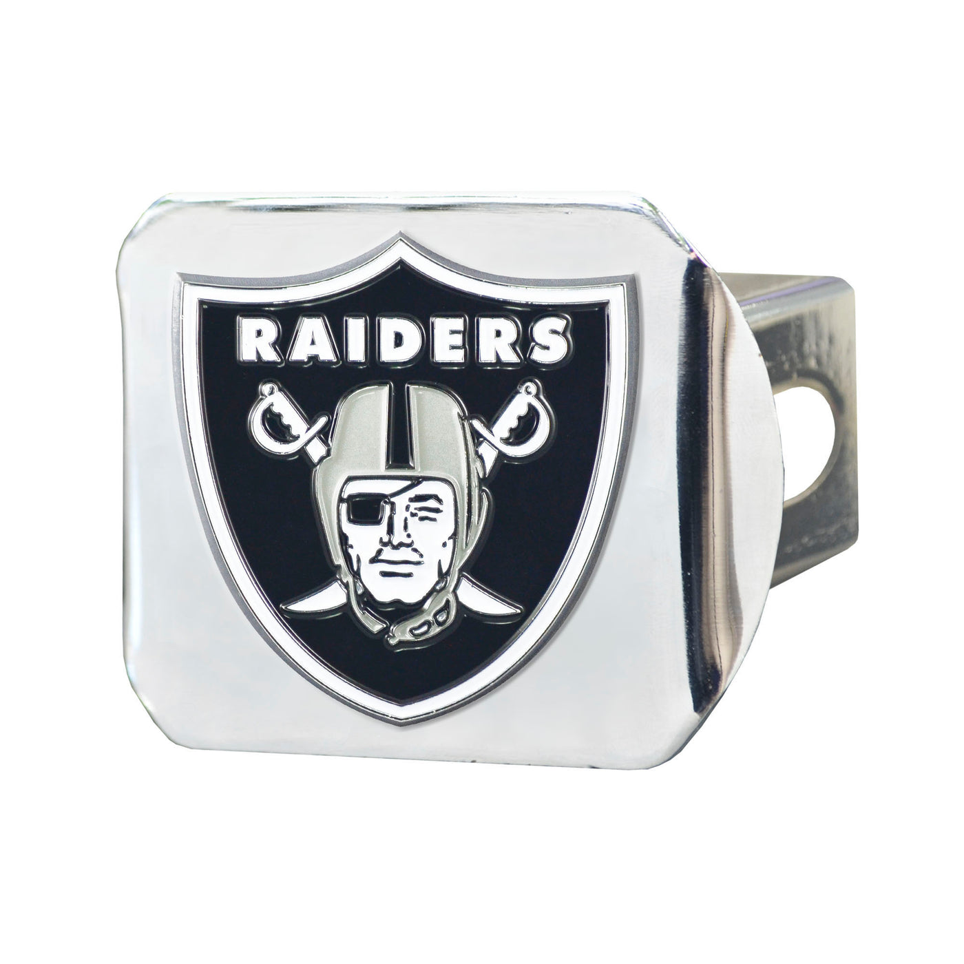 NFL - Las Vegas Raiders Color on Chrome Hitch Cover