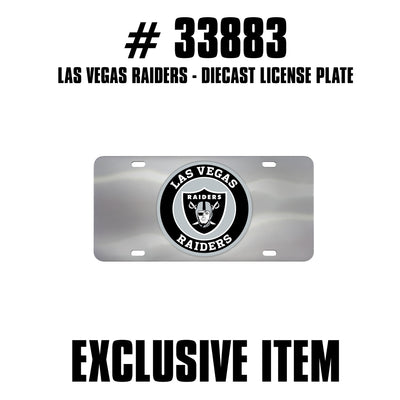 TRINITY NFL - Las Vegas Raiders Chrome Diecast License Plate