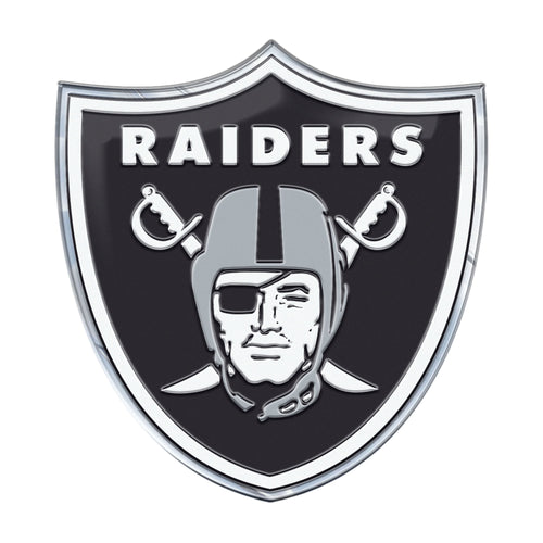 Las Vegas Raiders NFL embossed color emblem by Logo Brands, featuring team logo and vibrant design on a textured surface.