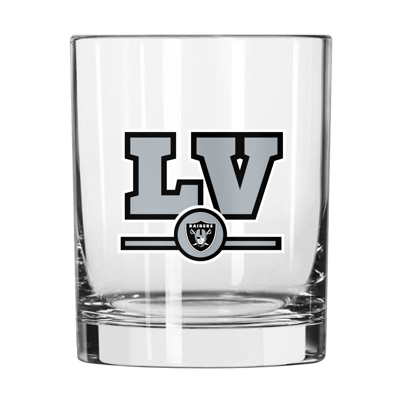 Las Vegas Raiders 14oz Letterman Rocks Glass