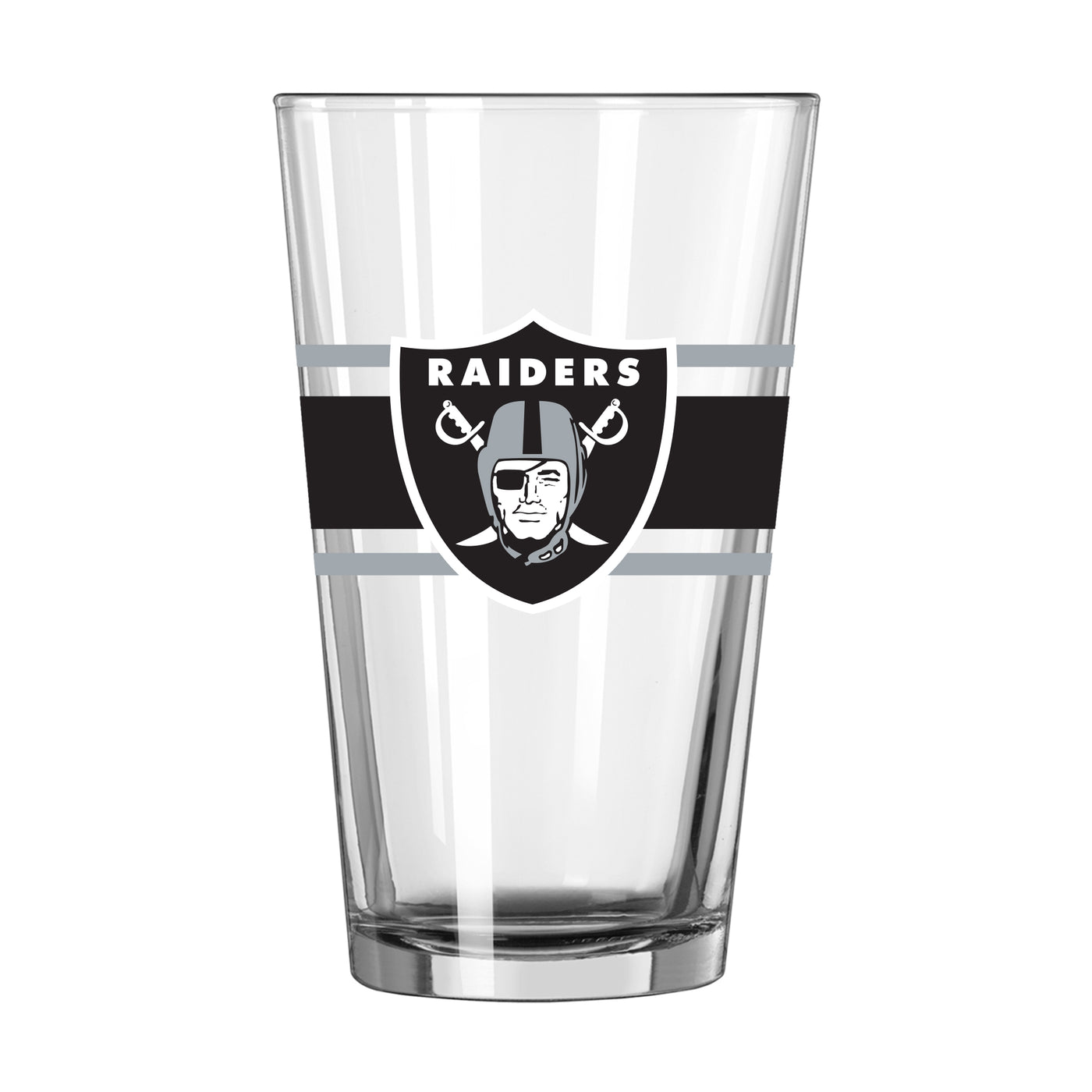 Las Vegas Raiders 16oz Stripe Pint Glass