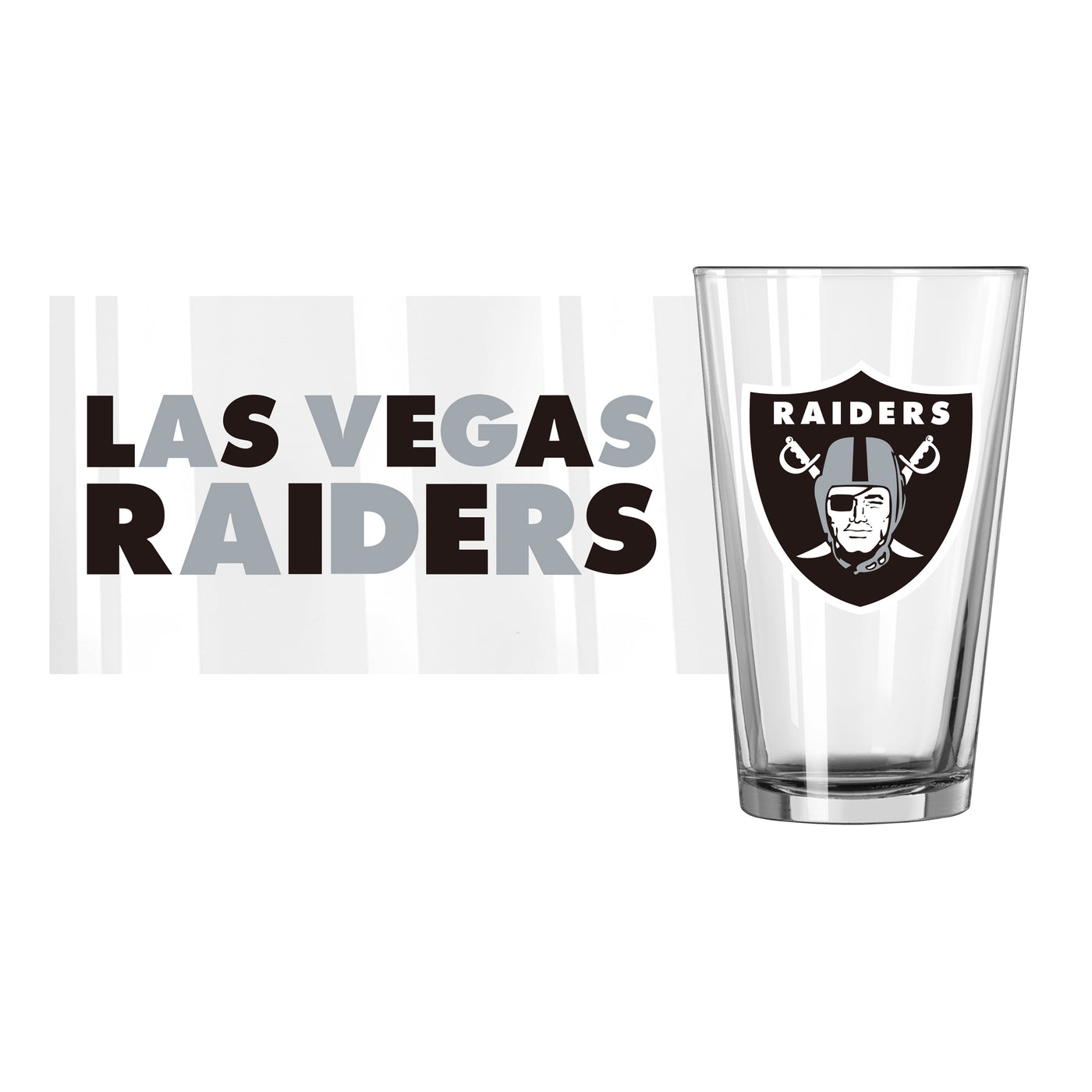 Las Vegas Raiders 16oz Overtime Pint Glass