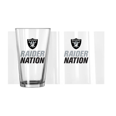Las Vegas Raiders 16oz Slogan Pint Glass