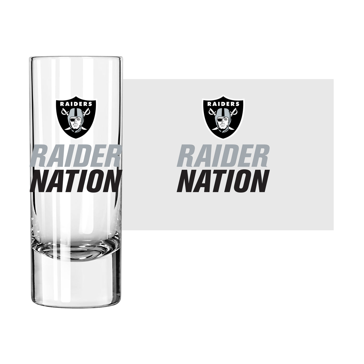 Las Vegas Raiders 2.5oz Slogan Shooter Glass