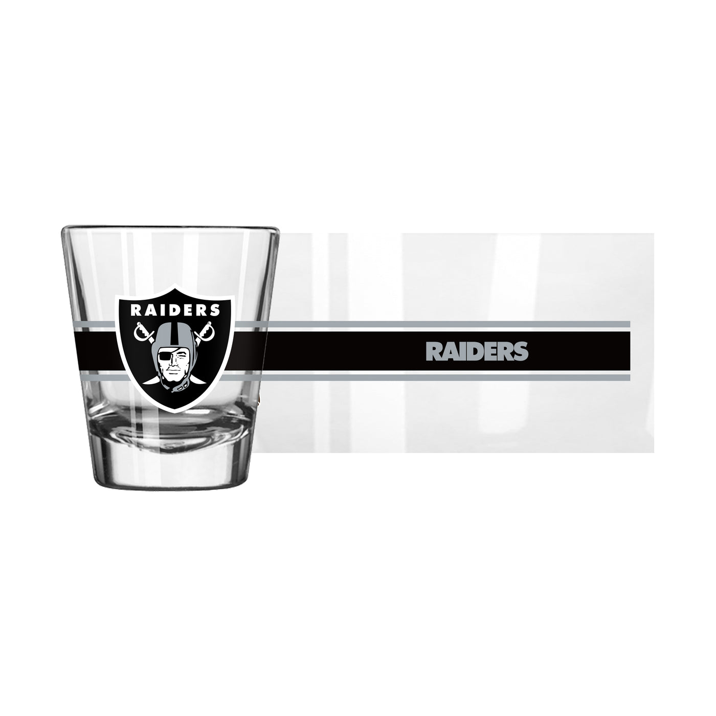 Las Vegas Raiders 2oz Stripe Shot Glass