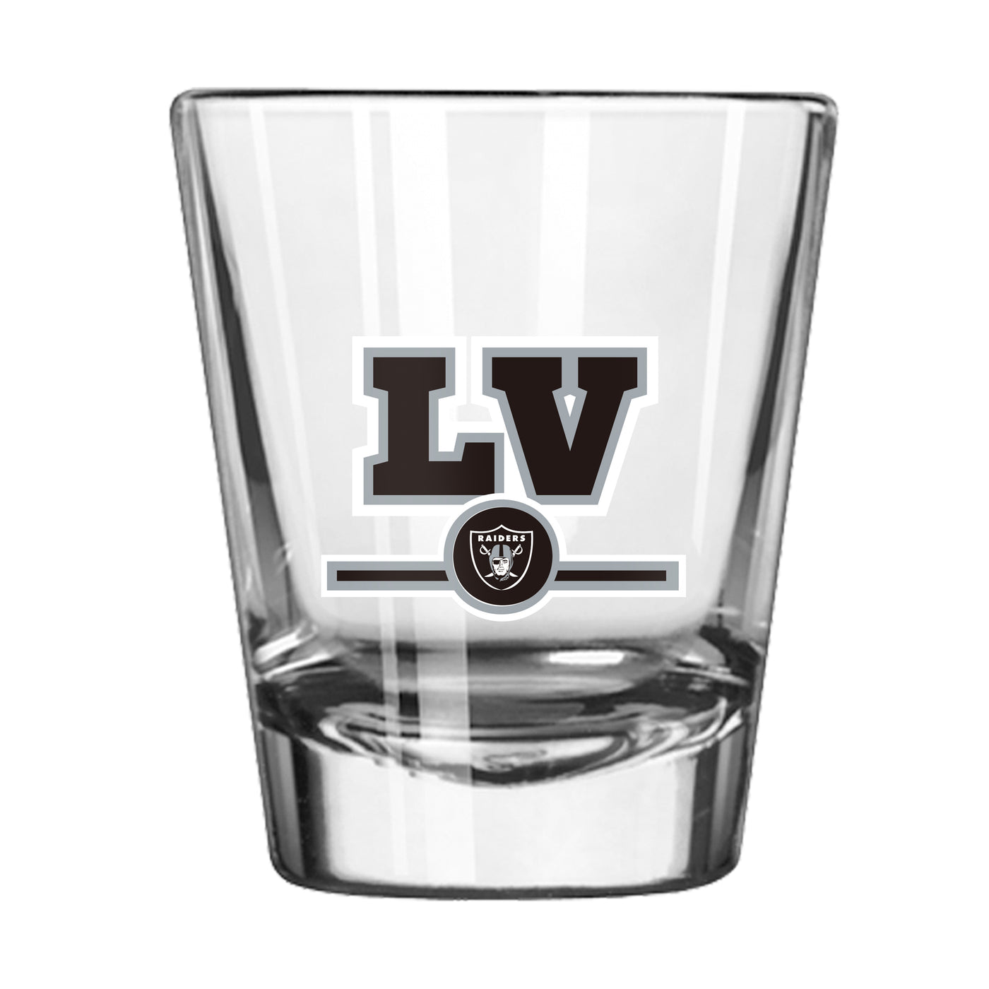Las Vegas Raiders 2oz Letterman Shot Glass