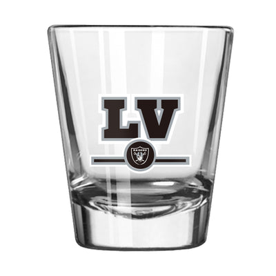 Las Vegas Raiders 2oz Letterman Shot Glass