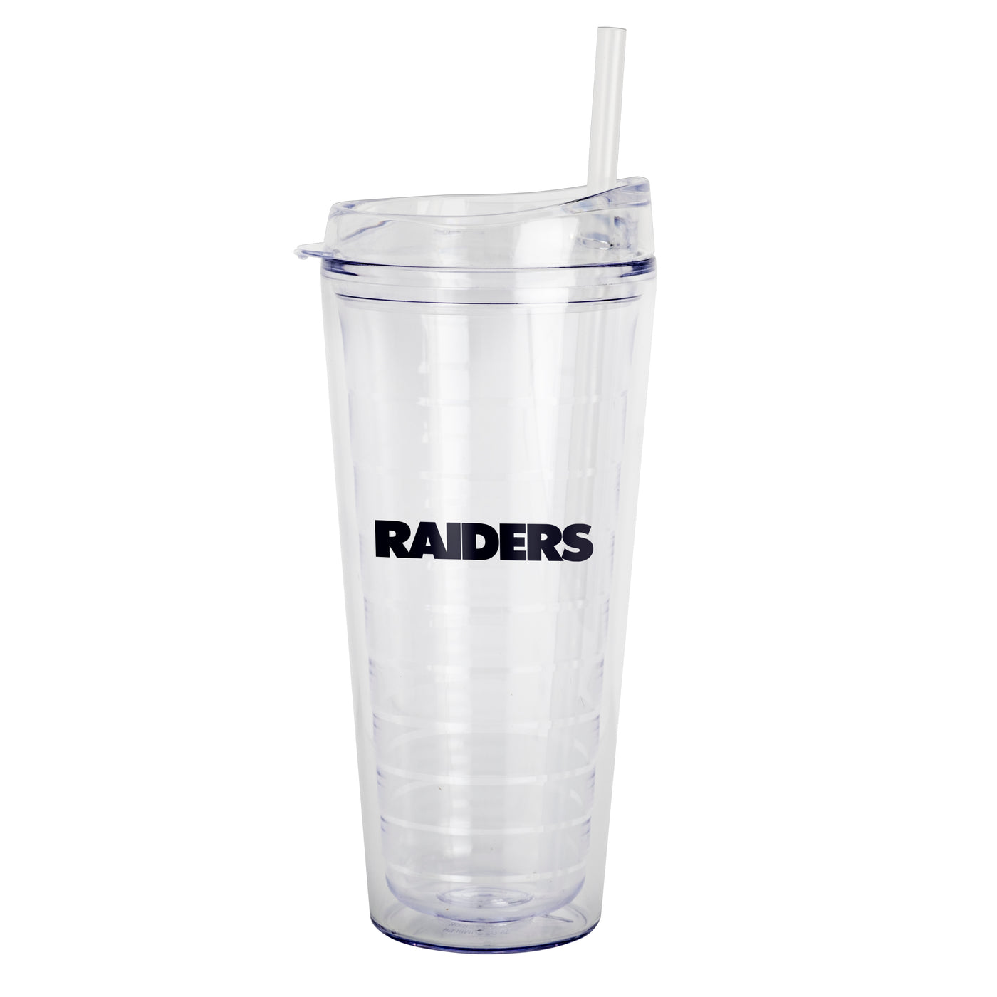 Las Vegas Raiders 22oz Flipside Dbl Wall Clear Tumbler