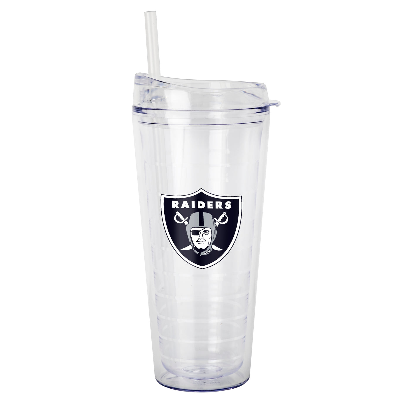 Las Vegas Raiders 22oz Flipside Dbl Wall Clear Tumbler