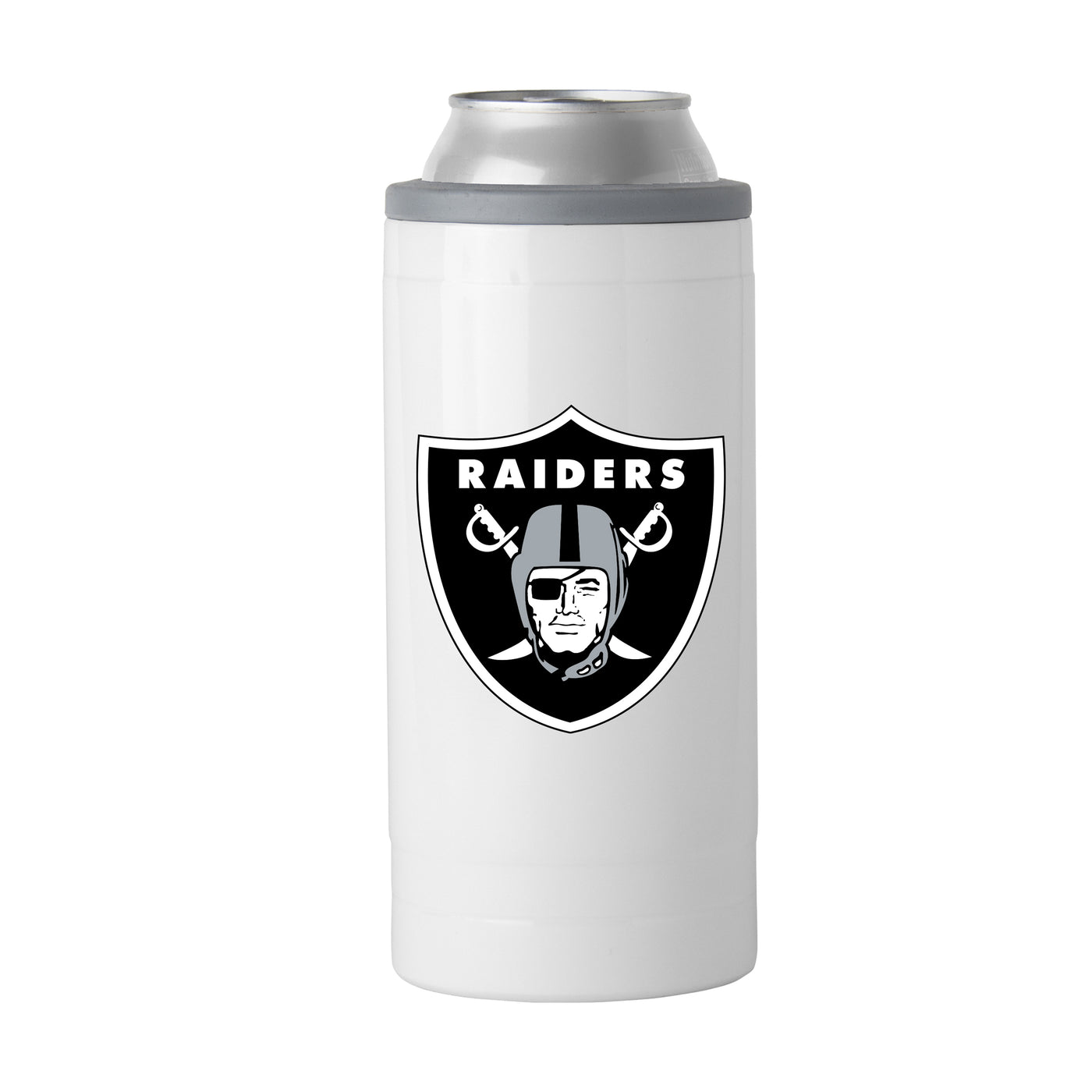 Las Vegas Raiders Letterman 12 oz Slim Can Coolie