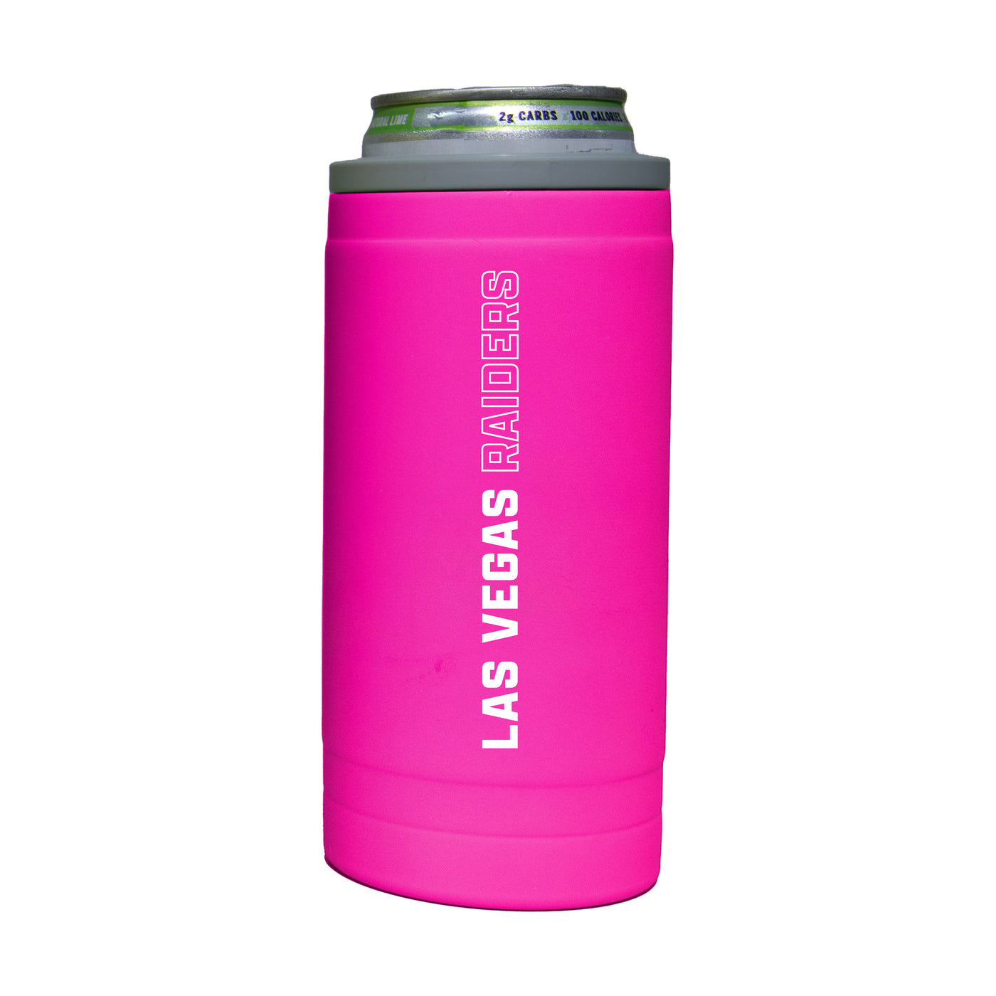 Las Vegas Raiders 12oz Electric Stacked Soft Touch Slim Coolie