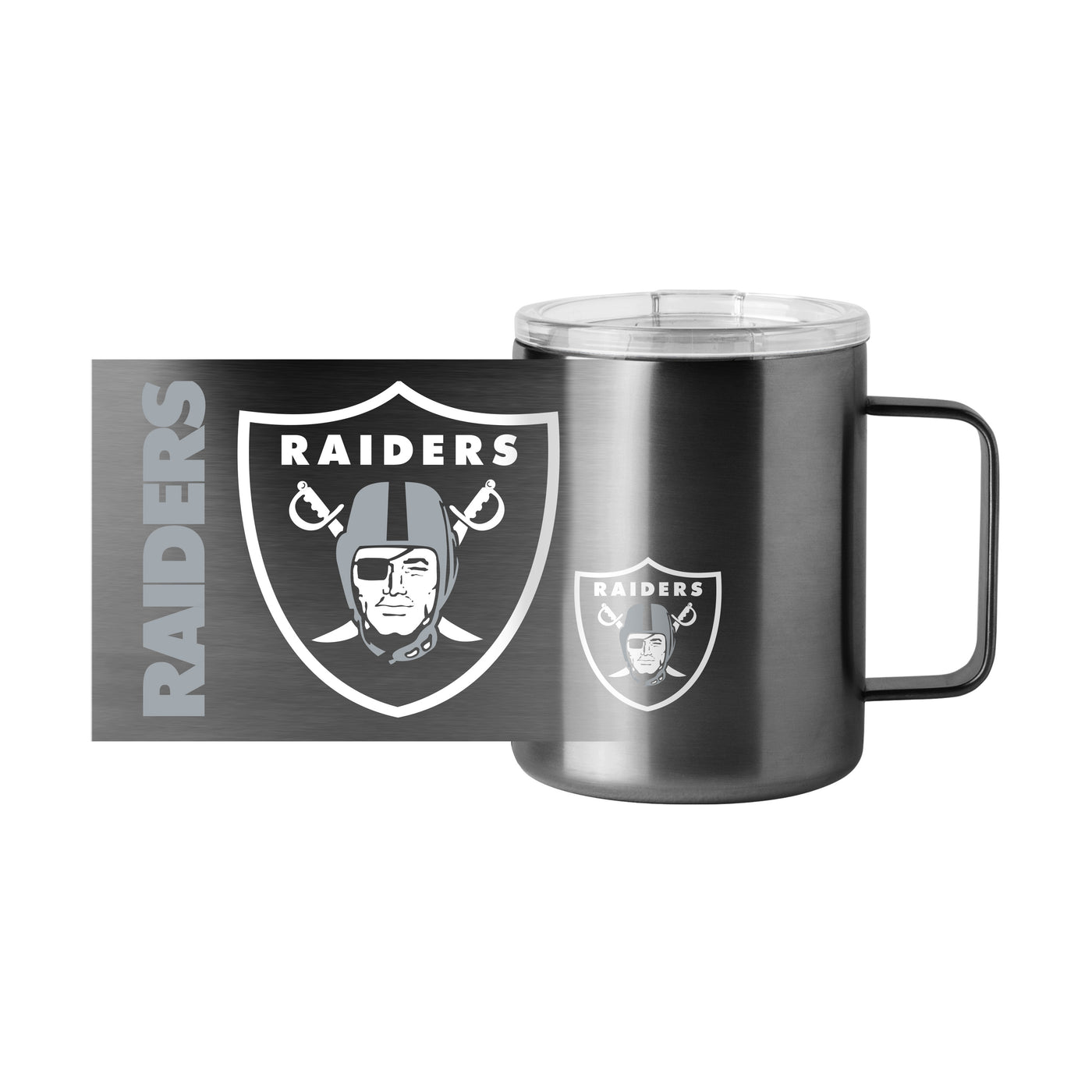 Las Vegas Raiders 15oz Hype Stainless Steel Mug